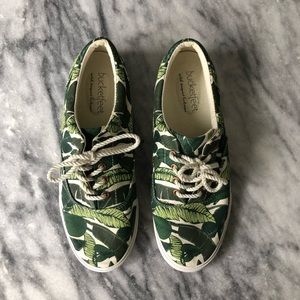 Bucketfeet Leaf Print Lace Up Sneakers